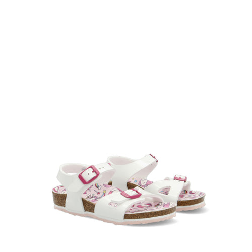 BIRKENSTOCK SANDALO RIO 1018864 UNICORNO BIANCO LUCIDO