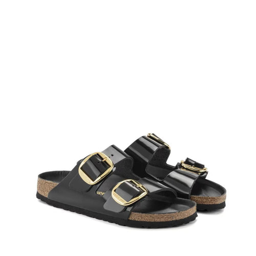 BIRKENSTOCK SANDALO ARIZONA BIG BUCKLE 1021476 SHINE NERO
