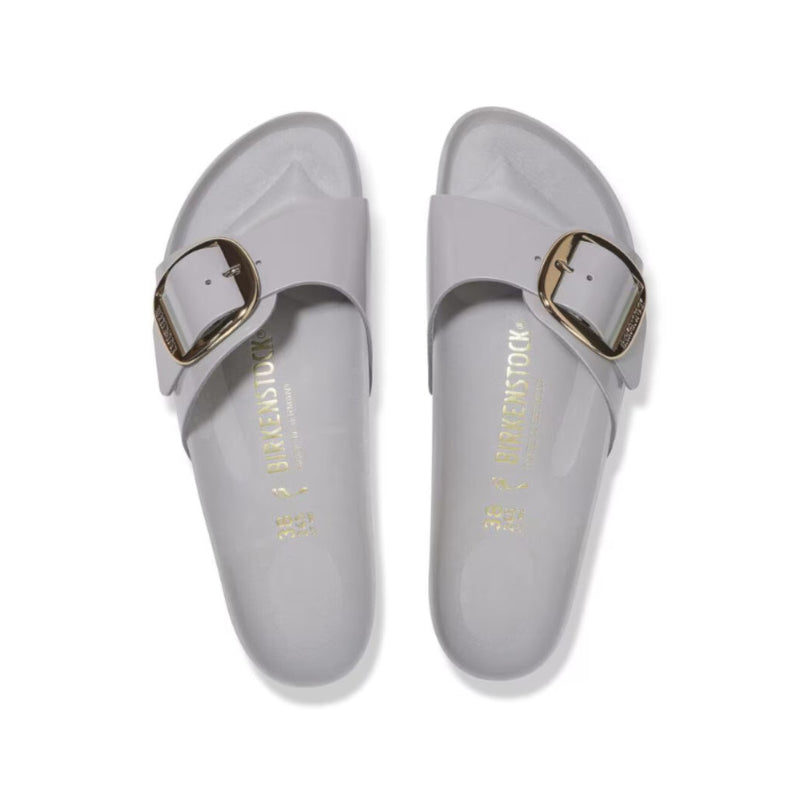 BIRKENSTOCK SANDALO MADRID BIG BUCKLE 1029534 SHINE STONE COIN GRIGIO