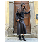 ALTRAMAREA TRONCHETTO CON TACCO PARTICOLARE 8733 CAMOSCIO NERO