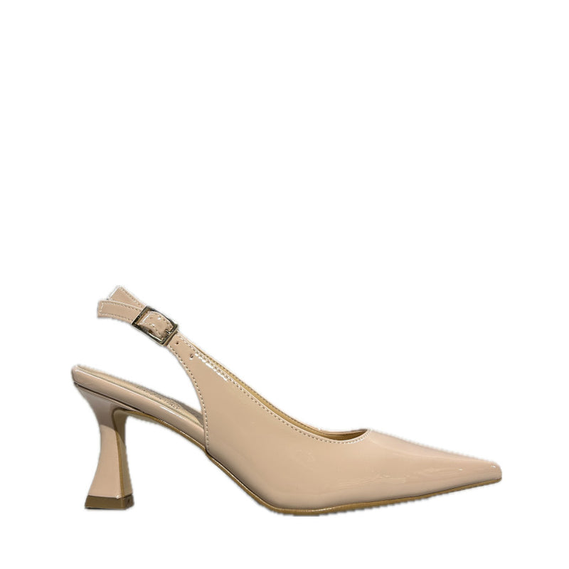 ALTRAMAREA CHANEL CON TACCO PARTICOLARE 2719 VERNICE NUDE