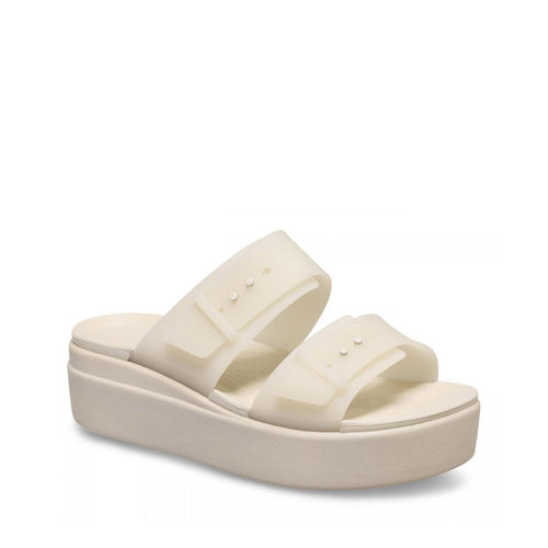 CROCS CIABATTA BROOKLYN BUCKLE FROSTED LOW WEDGE 210980-OLH SANDSTORM