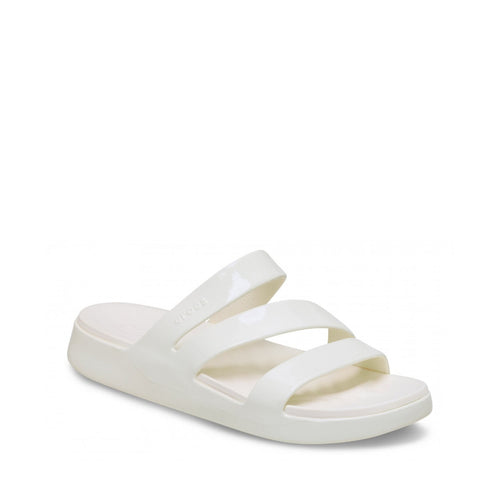 CROCS CIABATTA GETAWAY PATENT STRAPPY W 211296-OWV BIANCO LUCIDO
