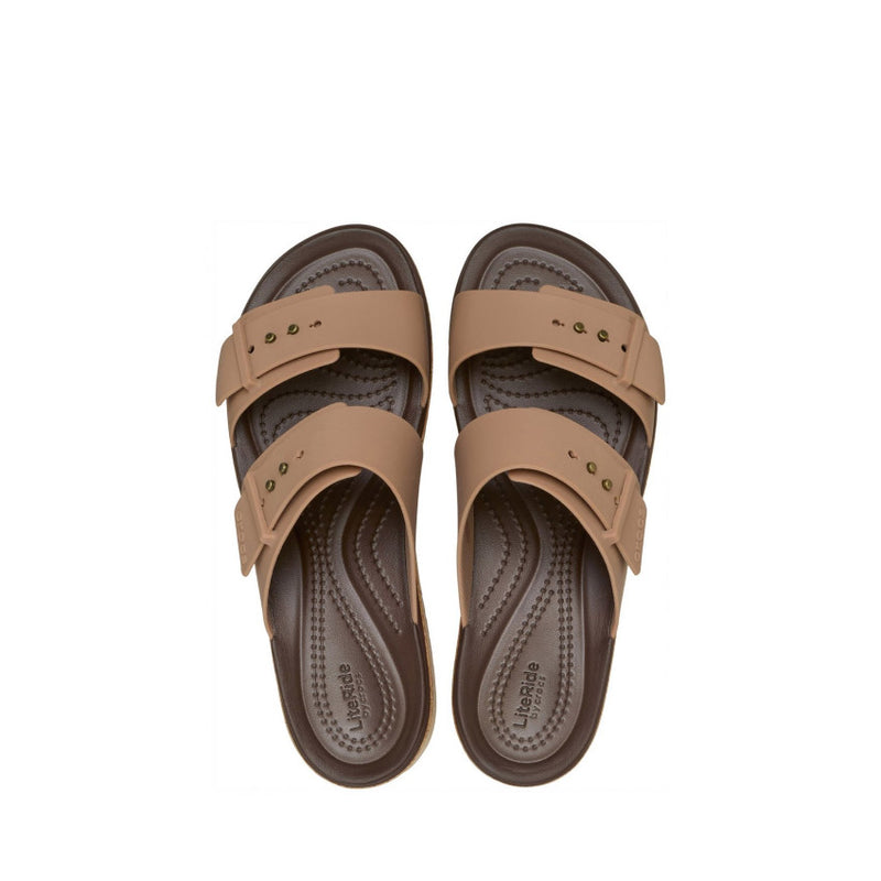 CROCS SABOT BROOKLYN CORK BUCKLE W 211252-2JJ MILK CHOCOLATE