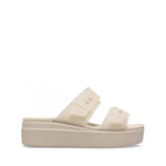 CROCS CIABATTA BROOKLYN BUCKLE FROSTED LOW WEDGE 210980-OLH SANDSTORM