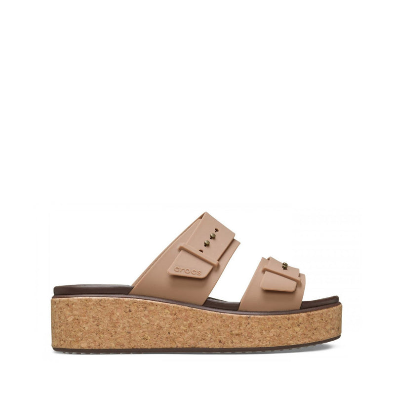 CROCS SABOT BROOKLYN CORK BUCKLE W 211252-2JJ MILK CHOCOLATE