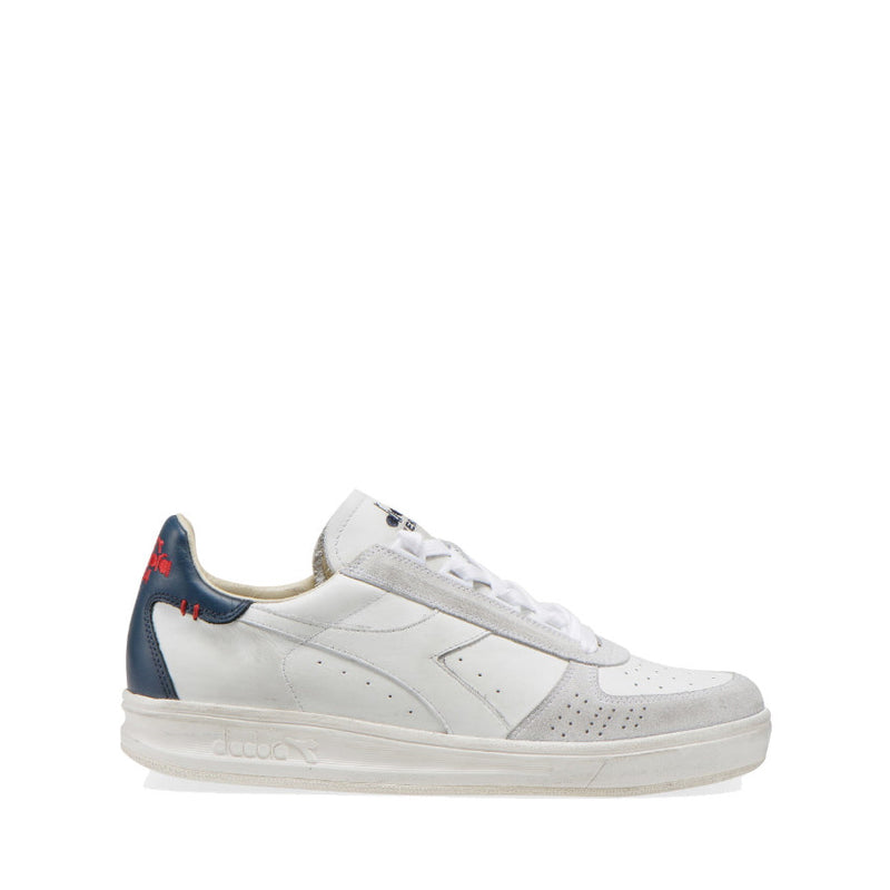 DIADORA HERITAGE SNEAKERS B.ELITE H LEATHER BIANCO-BLU PROFONDO