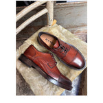 EXTON SCARPA STRINGATA 2235 VITELLO TOSCANO MARRONE