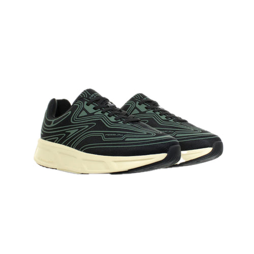 FESSURA SNEAKERS REX001 RUNFLEX NERO- VERDE OLIVA