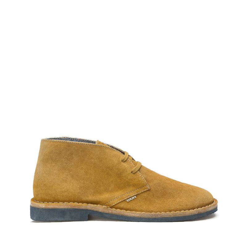 FRAU SCARPA STRINGATA SUEDE WASHED CURRY