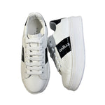 GAELLE SNEAKERS GBCDP3077 ADDICT IN ECOPELLE BIANCO-NERO LUCIDO