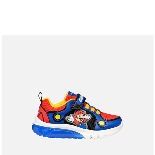 GEOX SNEAKERS CIBERDRON BOY J55LBF ROYAL-ROSSO