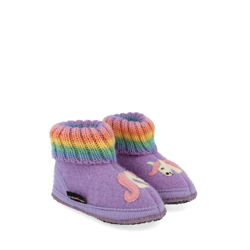 HAFLINGER PANTOFOLA 63328421 FAIRY TALE ORCHIDEE UNICORNO CALZINO