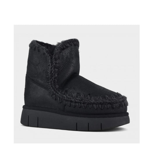 MOU STIVALETTO FW531002B ESKIMO 18 BOUNCE CRACKED BLACK-GREY