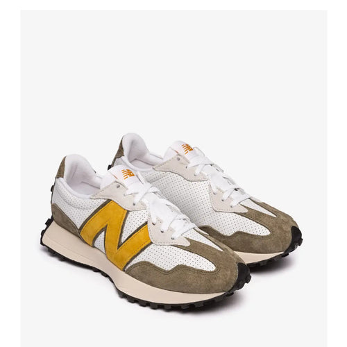 NEW BALANCE SNEAKERS MS327PO BIANCO-VERDE-GIALLO