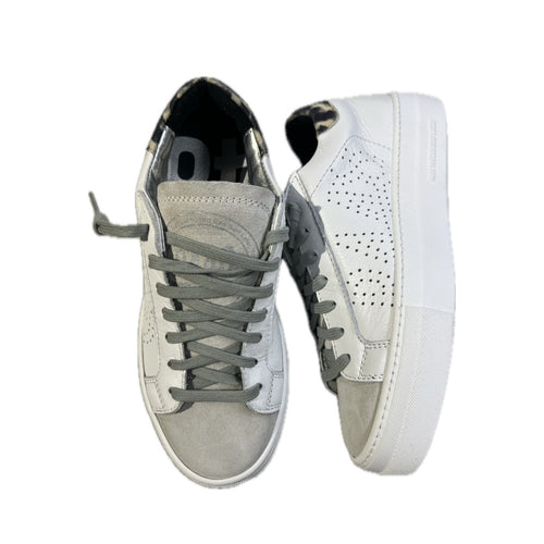 P448 SNEAKERS THEA BIANCO TALLONCINO LEOPARDATO