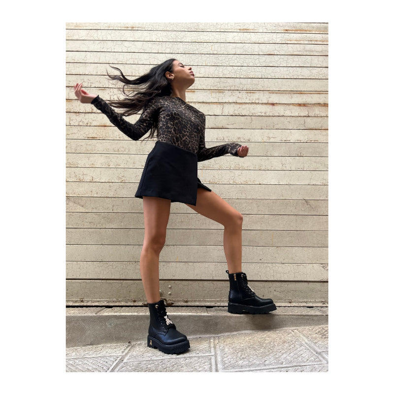 PATRIZIA PEPE ANFIBIO PPJ884 NERO-ORO