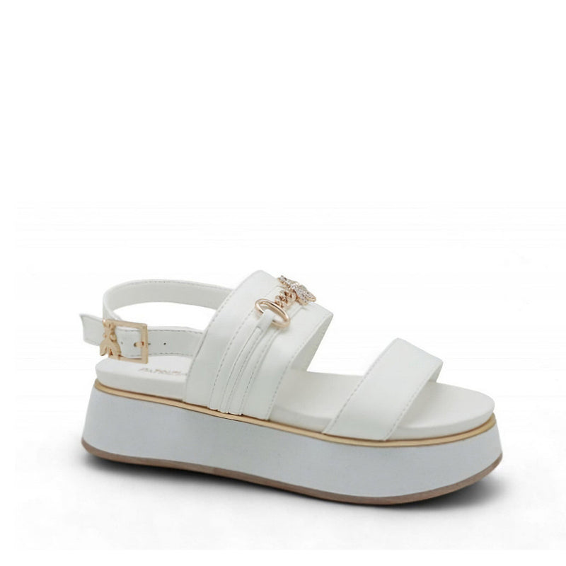 PATRIZIA PEPE SANDALO PJ335.06 VITELLO BIANCO-ORO