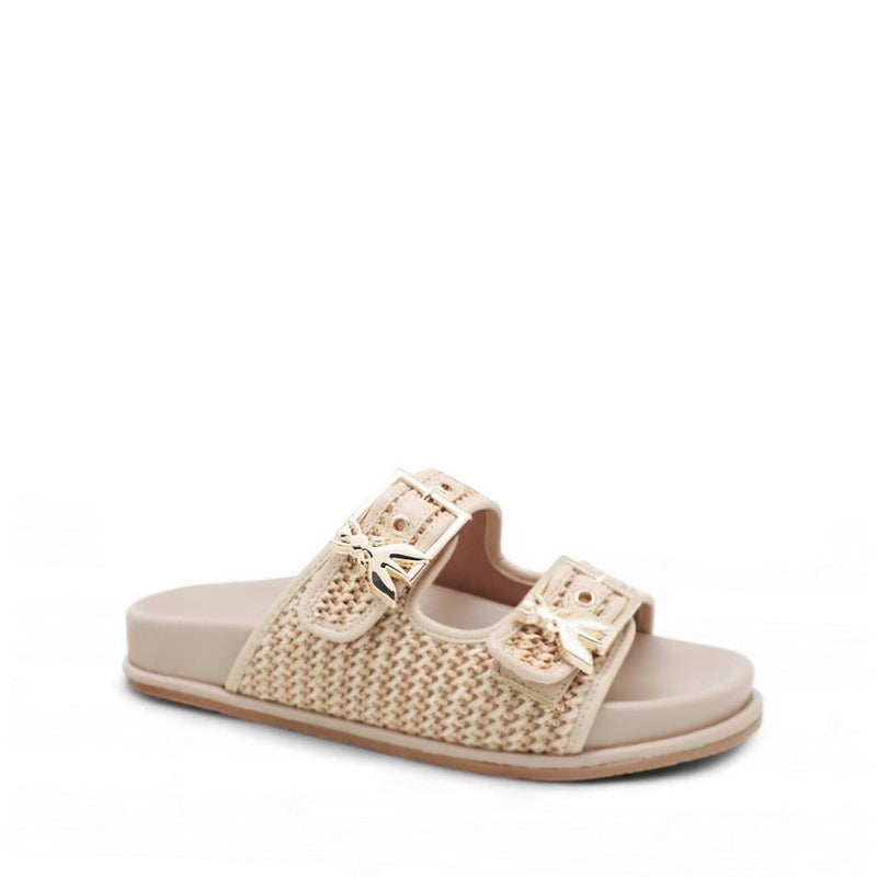 PATRIZIA PEPE SANDALO PJ337.02 RAFIA BEIGE-ORO
