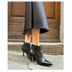 ALTRAMAREA TRONCHETTO CON TACCO PARTICOLARE 8733 PELLE NERO