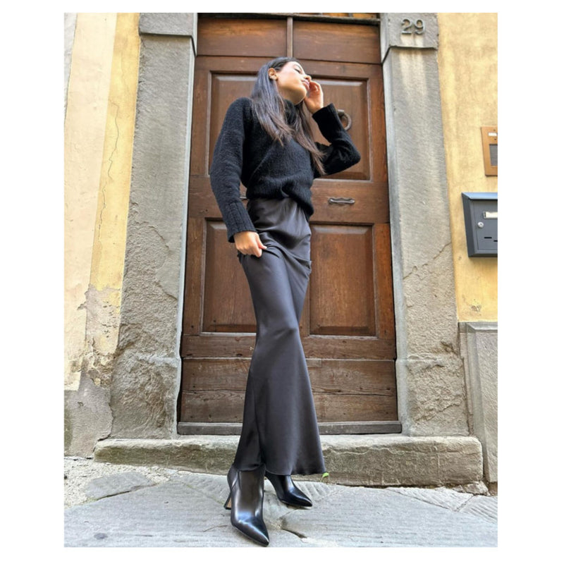 ALTRAMAREA TRONCHETTO CON TACCO PARTICOLARE 8733 PELLE NERO