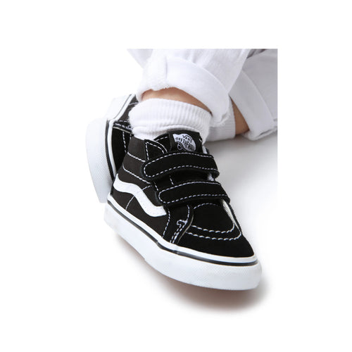 VANS SNEAKERS SK8- MID REISSUE V LOGO POP NERO - BIANCO
