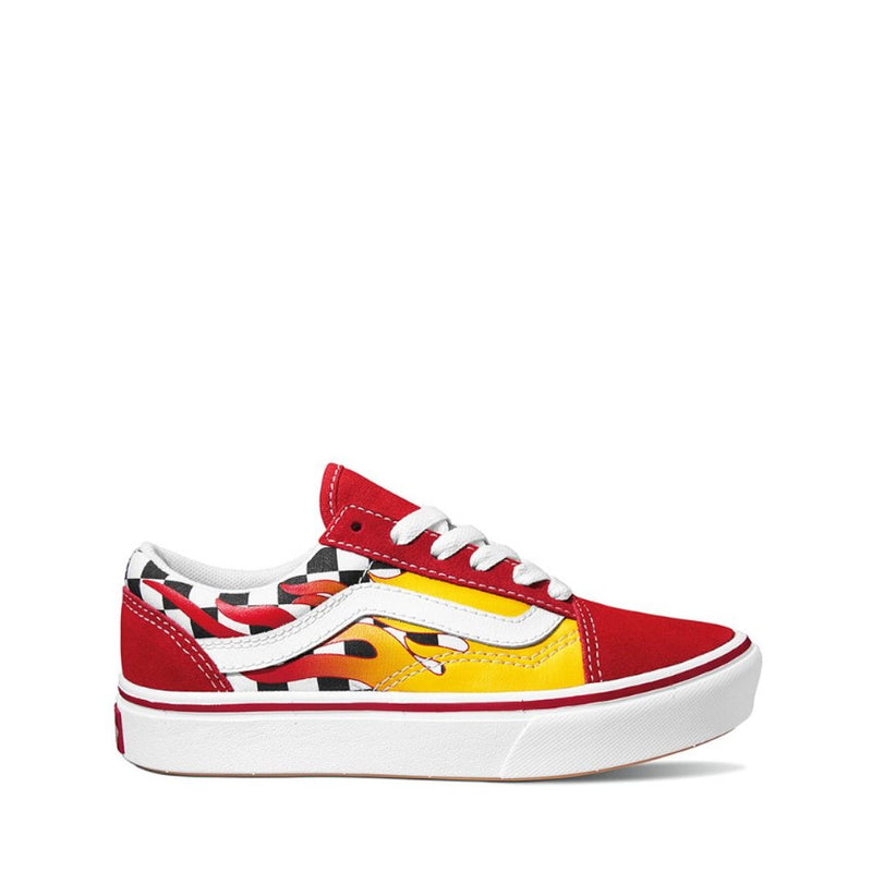 VANS SNEAKERS JN COMFYCUSH OLD SKOOL CHECKERBOARD ROSSO
