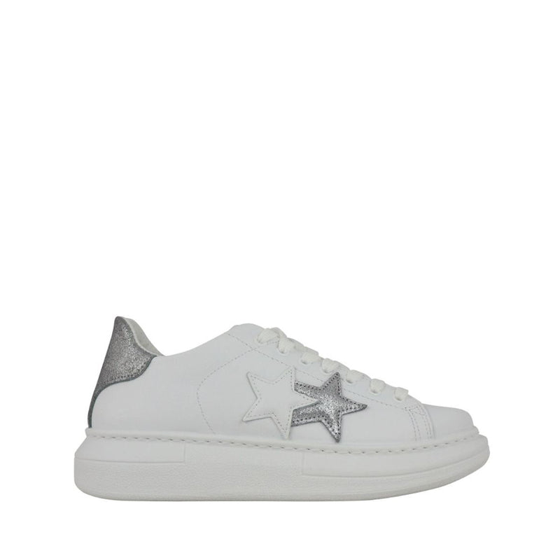 2STAR SNEAKERS 1703 BIANCO-ARGENTO
