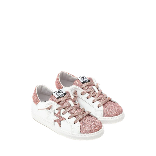 2STAR SNEAKERS 2655-072 BIANCO- GLITTER ROSA