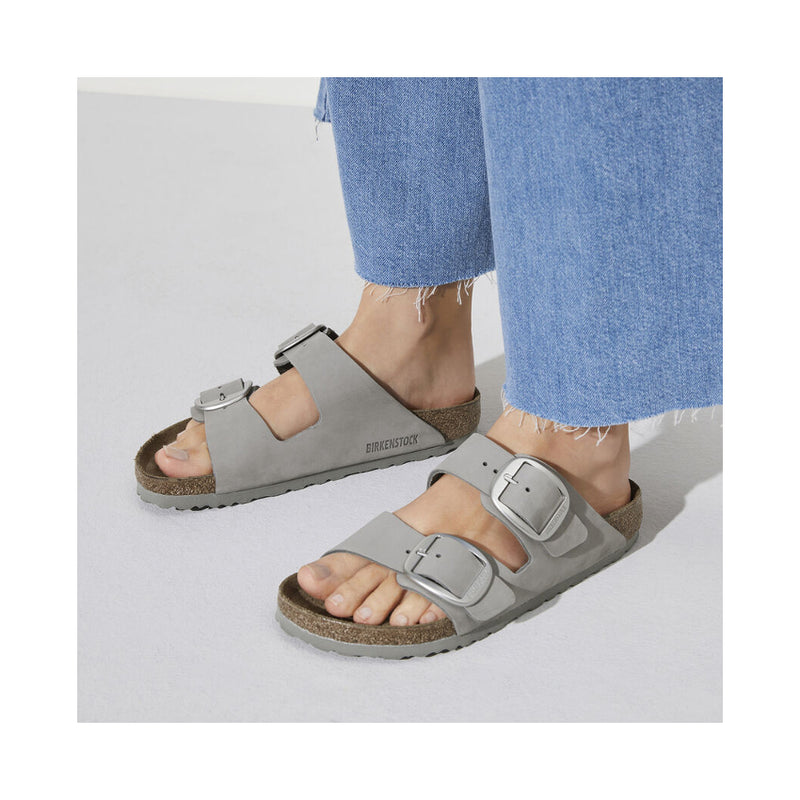 BIRKESNTCOK SANDALO ARIZONA BIG BUCKLE 1022154 GRIGIO