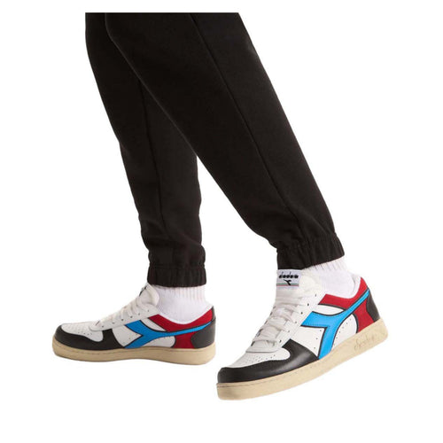 DIADORA SNEAKERS MAGIC BASKET LOW ICONA BIANCO-NERO-AZZURRO