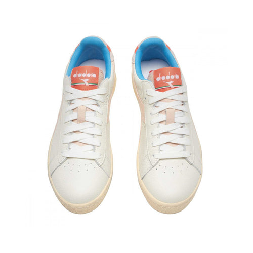 DIADORA SNEAKERS GAME L LOW ICONA WN BIANCO-ROSSO CORALLO