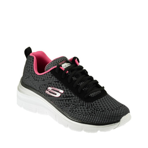 SKECHERS SNEAKERS FASHION FIT BOLD 12719 NERO-ROSA