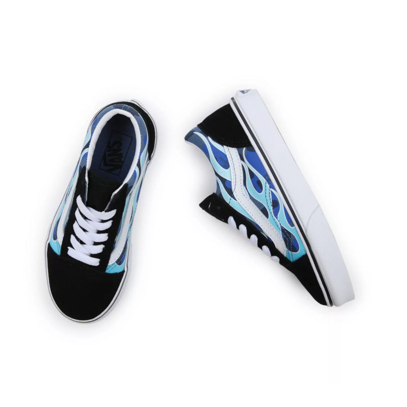 VANS SNEAKERS JN OLD SKOOL CAMO FLAME BLU- BIANCO CAMOUFLAGE