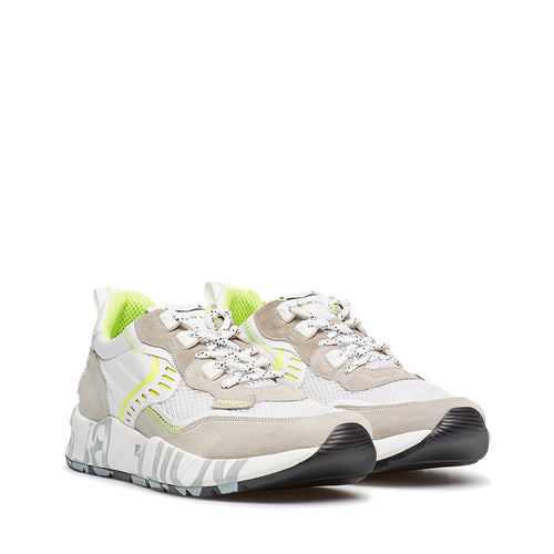 VOILE BLANCHE SNEAKERS CLUB 01 SUEDE/MESH/NYLON GRIGIO-BIANCO-GIALLO