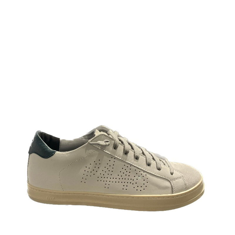 P448 SNEAKERS S23BJOHN-M BIANCO-VERDE PETROLIO