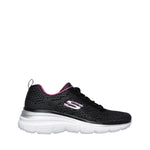 SKECHERS SNEAKERS FASHION FIT BOLD 12719 NERO-ROSA