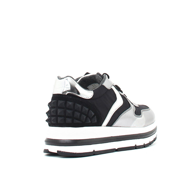 VOILE BLANCHE SNEAKERS 0012014312.02.1Q01 MARAN STUDS NAPPA LUX/NYLON ARGENTO - NERO